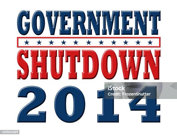 Government Shutdown 2014 Stock Vektor Art und mehr Bilder von Abgeordnetenhaus - Abgeordnetenhaus, Amerikanische Flagge, Amerikanische Geldmünze