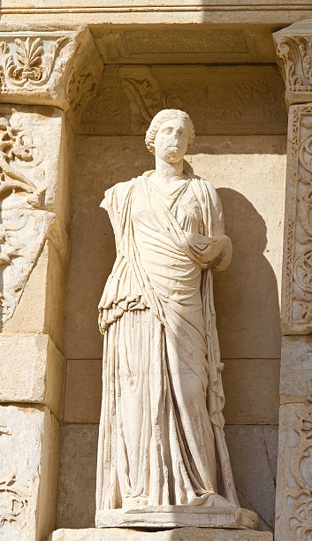 istock Sculpture in Library of Celsus 451560305