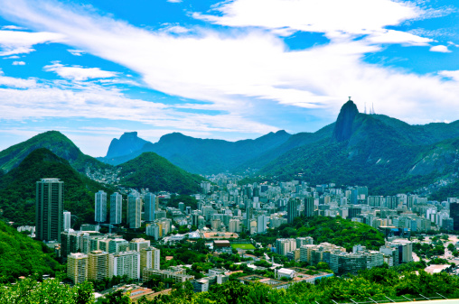 Aerial View of Rio de Janeiro from the Sugarloaf Mountain.