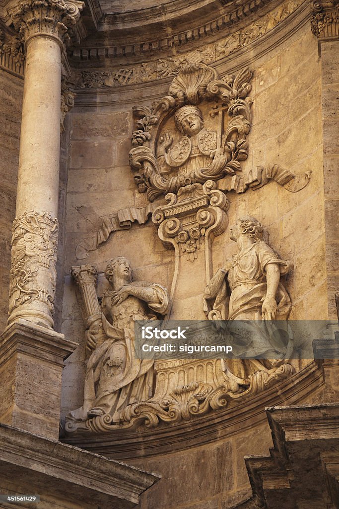 Catedral de Valência, Espanha. - Foto de stock de Antigo royalty-free