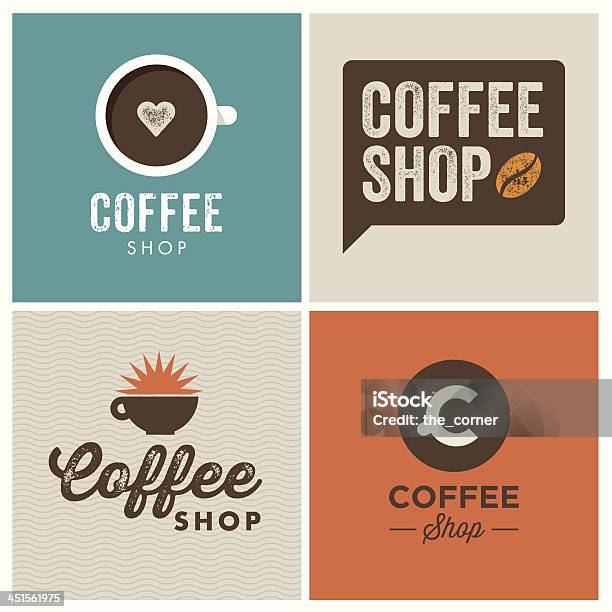 Logo Bar - Immagini vettoriali stock e altre immagini di Caffè - Bevanda - Caffè - Bevanda, Caffè - Raccolto, Logo