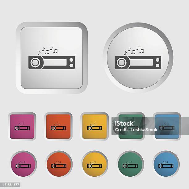 Car Radio Icon Stock Illustration - Download Image Now - Car Stereo, Icon Symbol, Vector
