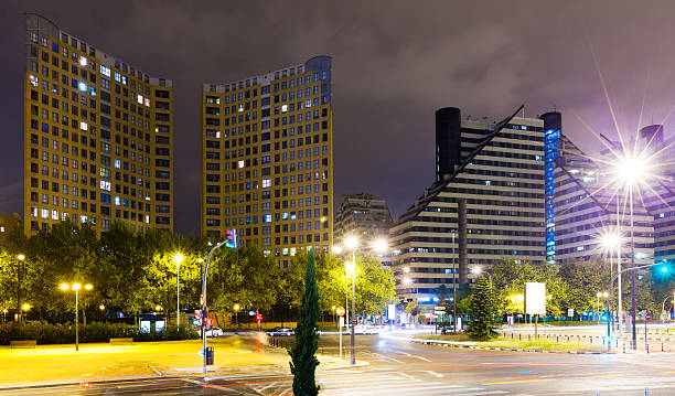 istock residential district  in night. Valencia 451565331