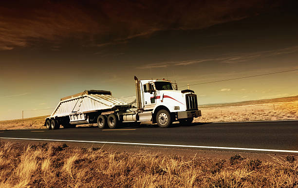 istock Agregate truck on desert highway in Arizona 451567669
