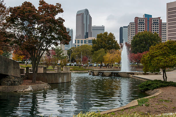 istock Gloomy sky over Charlotte, North Carolina  451568285