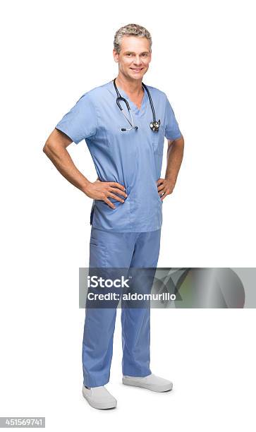 Confident Middle Aged Doctor Stock Photo - Download Image Now - 50-59 Years, Adult, Adults Only