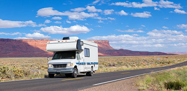 istock Driving mobile home Utah USA 451573353