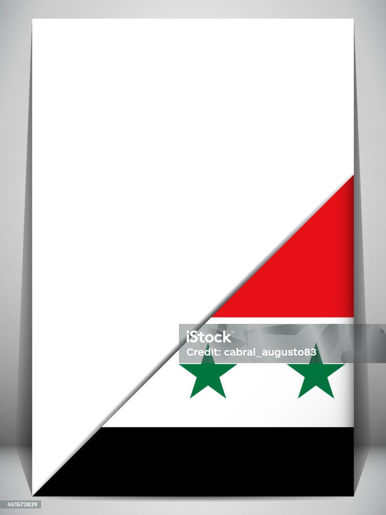 Syria flagę Toczenie stronie - Grafika wektorowa royalty-free (Biały)