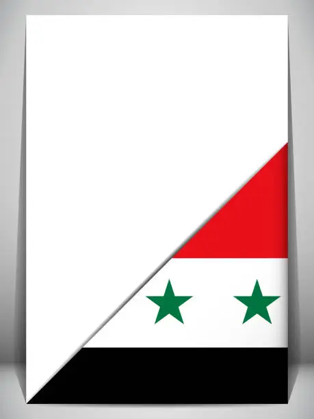 Vector illustration of Syria Country Flag Turning Page