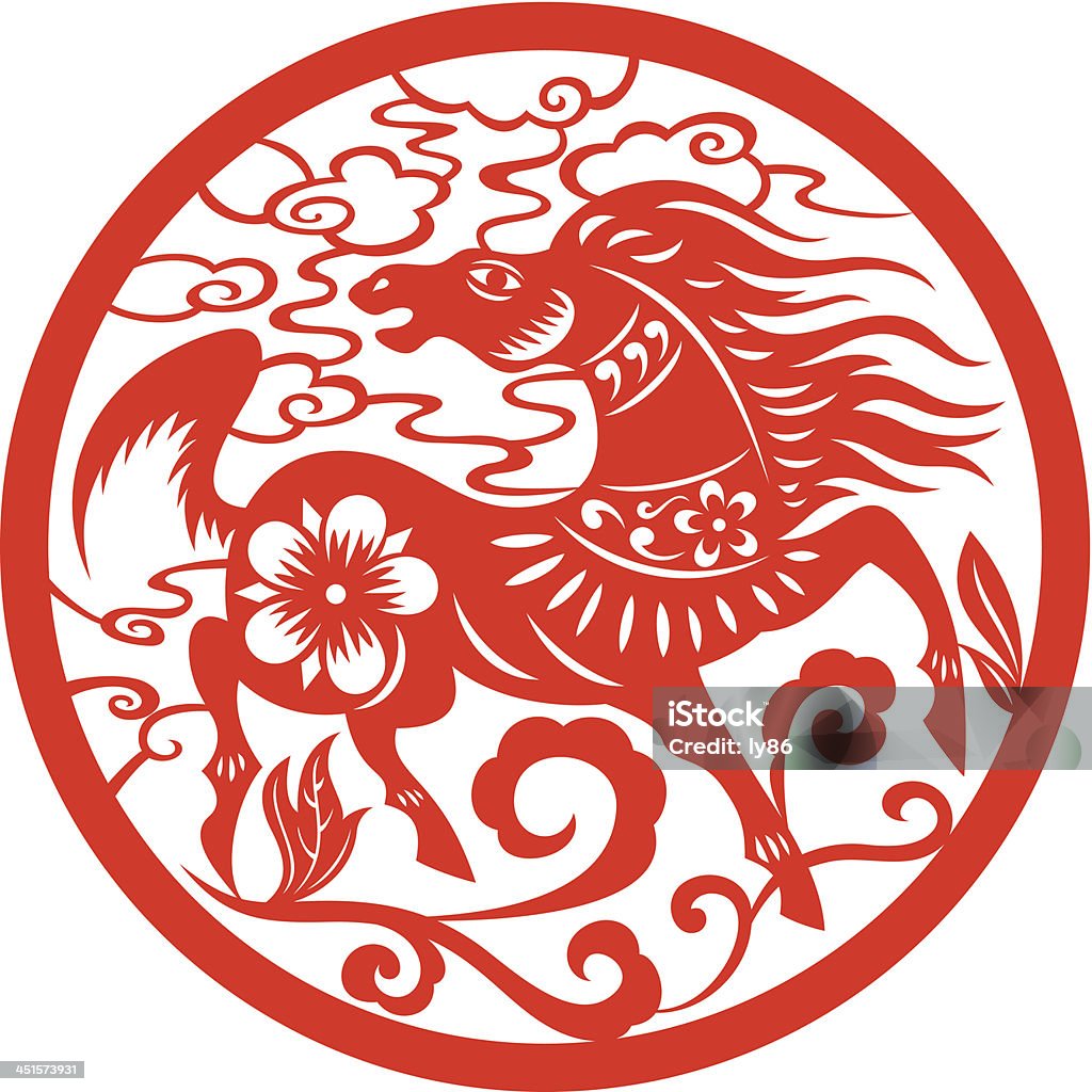 Caballo de China - arte vectorial de 2014 libre de derechos