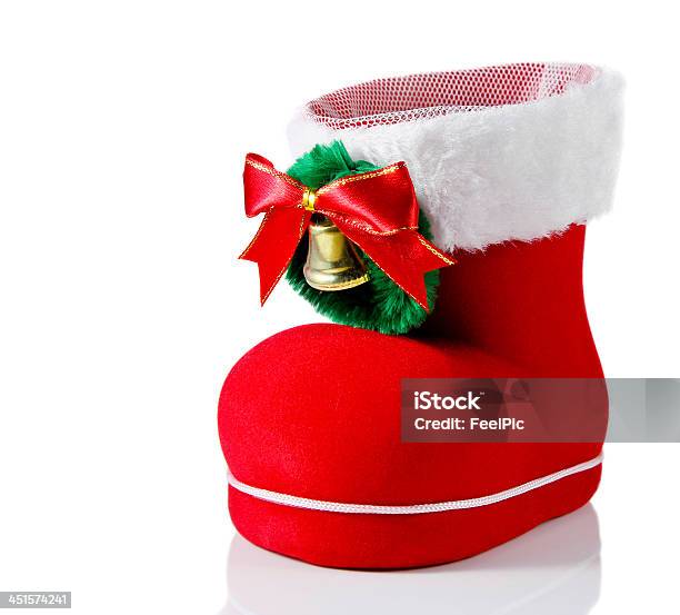 Christmas Shoe Stock Photo - Download Image Now - Bell, Boot, Celebration