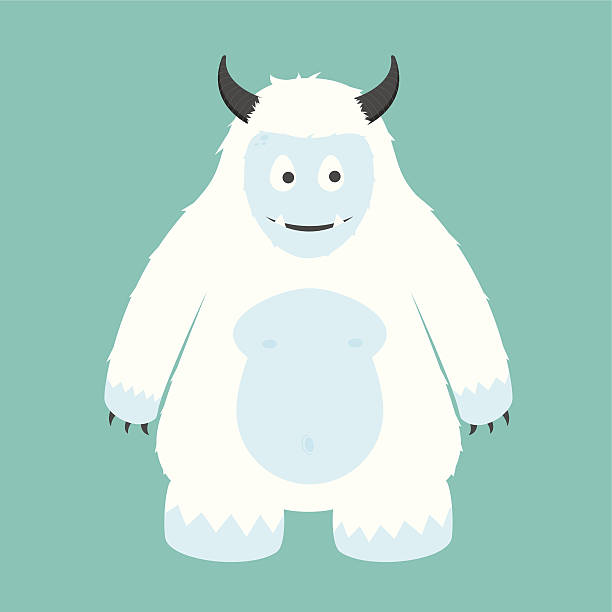 ilustrações de stock, clip art, desenhos animados e ícones de branco ártico yeti carácter ilustração - yeti