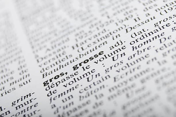 istock French dictionary page at word Fat 451581169