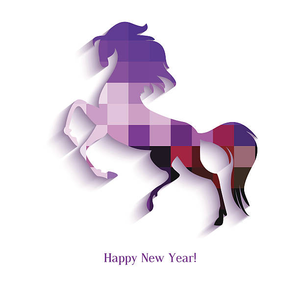 istock New Year symbol of horse - Illustration, vector 451583309