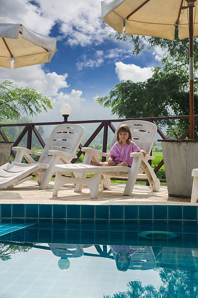 istock Little Girl Sitting beside the Pool 451583699
