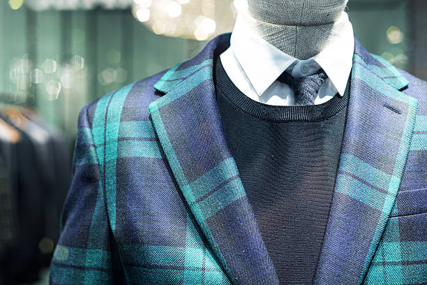 istock Suits on shop mannequins 451587881
