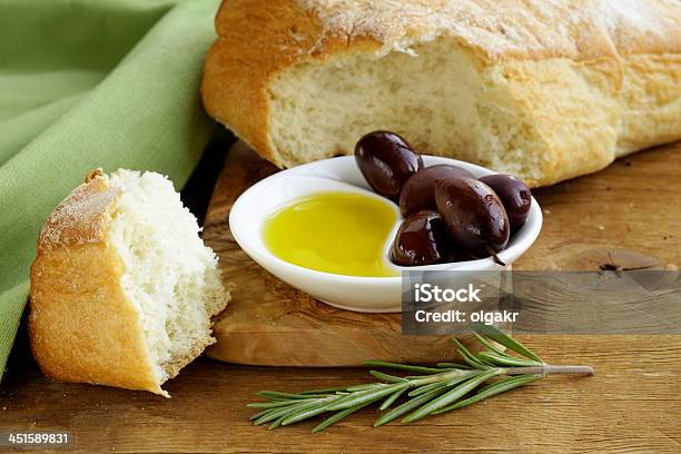 Still Life In The Italian Style Stock Photo - Download Image Now - Appetizer, Baguette, Bakery