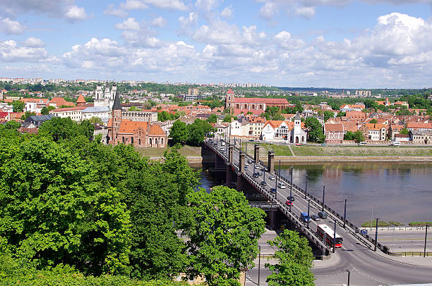 istock Panorama of Kaunas from Aleksotas hill, Lithuania 451591999