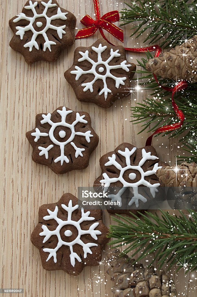 Christmas cookies Christmas background with cookies on the wooden background Anise Stock Photo