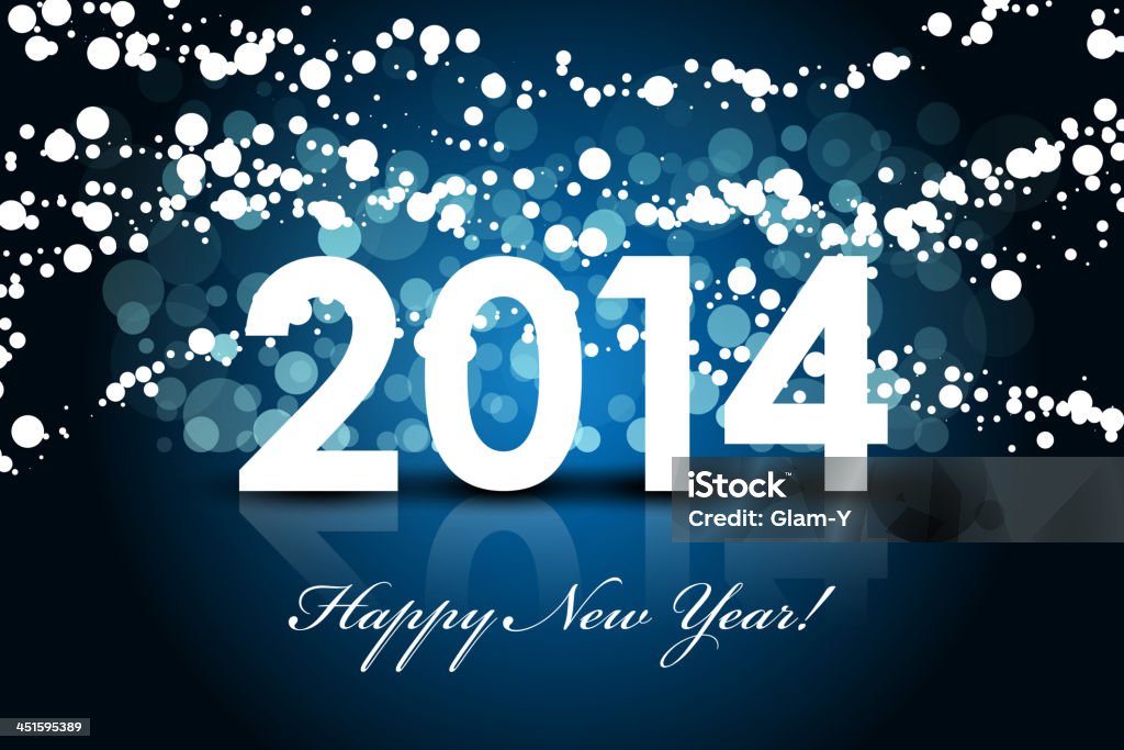 Frohes neues Jahr-Hintergrund - Lizenzfrei 2014 Vektorgrafik