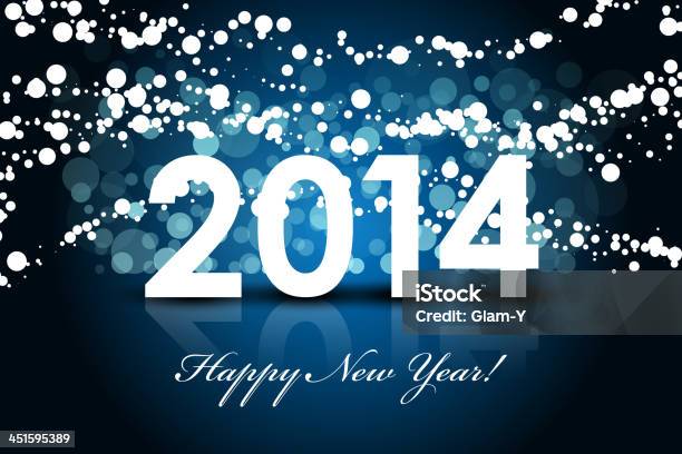 Frohes Neues Jahrhintergrund Stock Vektor Art und mehr Bilder von 2014 - 2014, Bildhintergrund, Blau