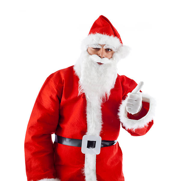 istock Young Santa Claus Shows thumb up 451595979