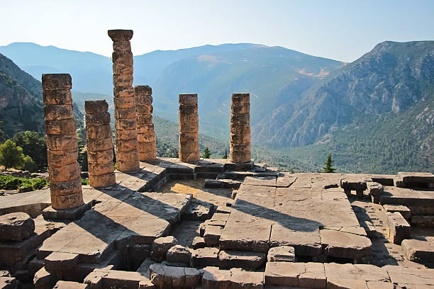 istock Temple of Apollo and mountain landscape 451596233