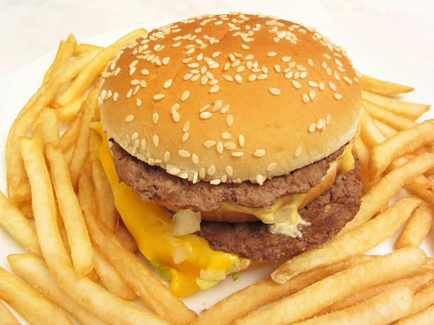 istock Double Cheeseburger and Fries 451596283