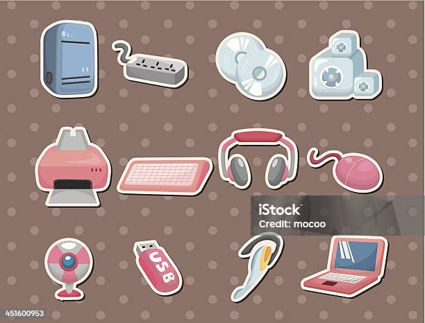 Computer Stickers Stock Illustration - Download Image Now - Audio ...