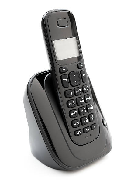 istock black wireless telephone on a white background 451621703