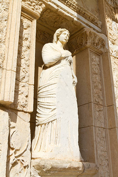 istock Sculpture in Library of Celsus 451622197