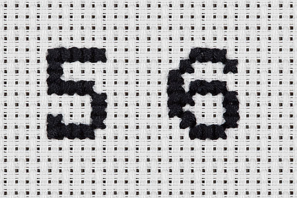 istock Cross-stitch - Alphabet and Icons: Numbers 5 6 451623125