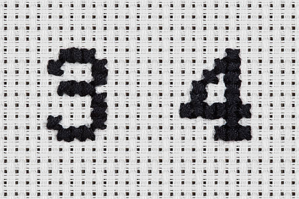istock Cross-stitch - Alphabet and Icons: Numbers 3 4 451626815