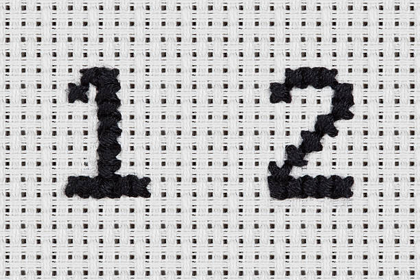 istock Cross-stitch - Alphabet and Icons: Numbers 1 2 451630107