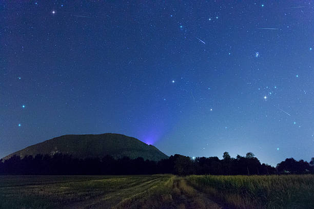 Perseid Chuva de meteoros - fotografia de stock