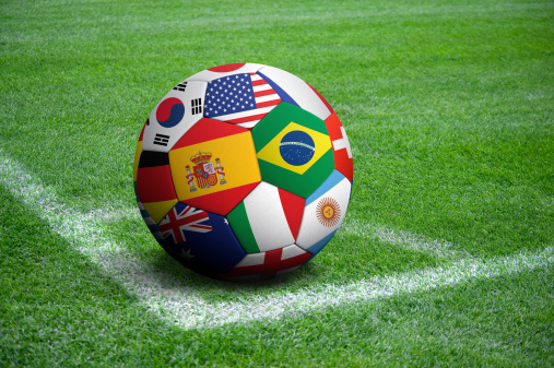 2014 Brazil soccer ball with national flags