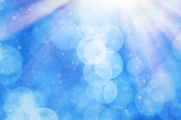 istock Blue Christmas background with snowing 451632845