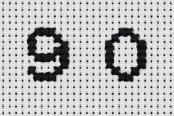 istock Cross-stitch - Alphabet and Icons: Numbers 9 0 451632909