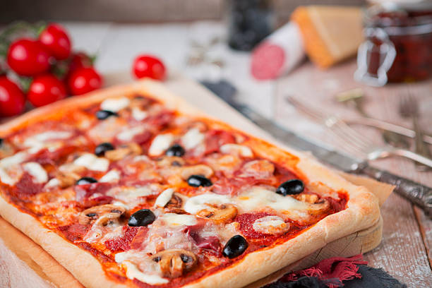 Homemade Pizza Rectangular 1,400+ Pizza Rectangle Stock Photos, Pictures & Royalty-Free Images ...