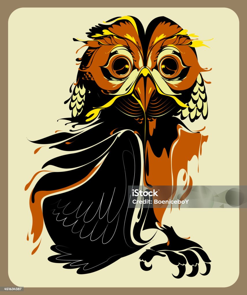 Wektor ozdobne Owl - Grafika wektorowa royalty-free (Afryka)