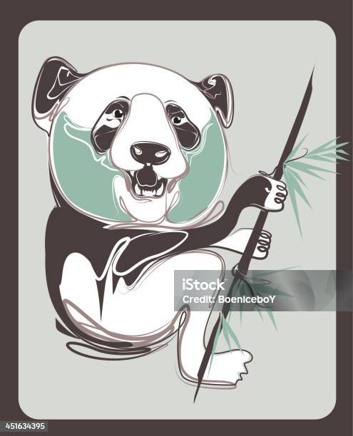 Panda Wektor W Stylu Vintage - Stockowe grafiki wektorowe i więcej obrazów Afryka - Afryka, Azja, Azja Wschodnia