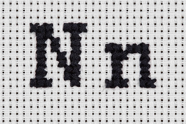 istock Cross-stitch - Alphabet and Icons: Nn 451636647