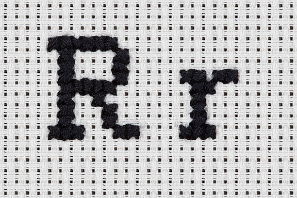istock Cross-stitch - Alphabet and Icons: Rr 451636731