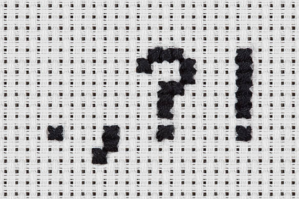 istock Cross-stitch - Alphabet and Icons: Punctuation Marks 451637509