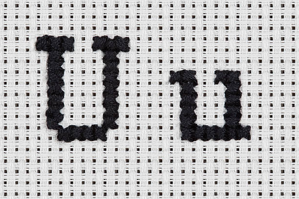 istock Cross-stitch - Alphabet and Icons: Uu 451639029