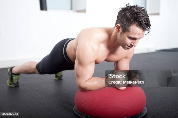 Plank On Bosu Gymnastic Ball Stock Photo - Download Image Now - Abdominal Muscle, Active Lifestyle, Activity