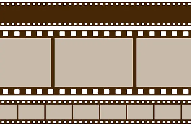 Photo of Filmstrips on isolate white background