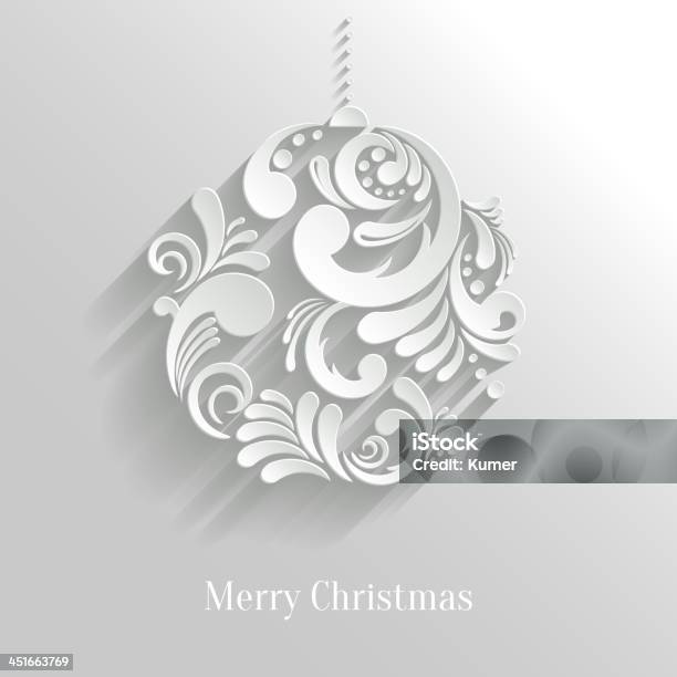 Abstract Floral Christmas Ball Stock Illustration - Download Image Now - Christmas Ornament, Christmas, Three Dimensional