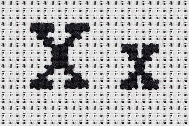 istock Cross-stitch - Alphabet and Icons: Xx 451663773