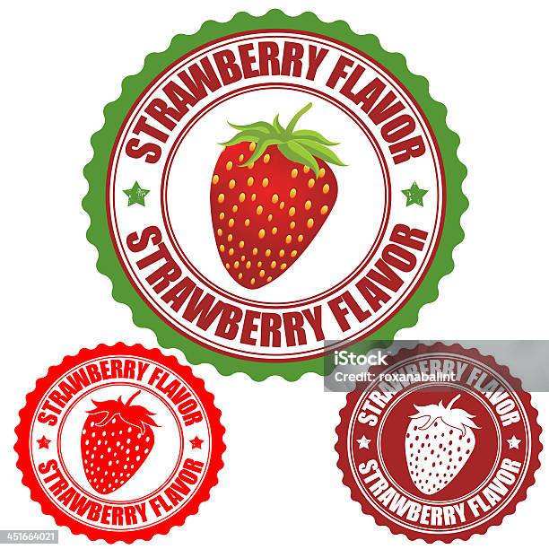 Strawberry Geschmack Stamp Stock Vektor Art und mehr Bilder von Abzeichen - Abzeichen, Autorität, Bildkomposition und Technik